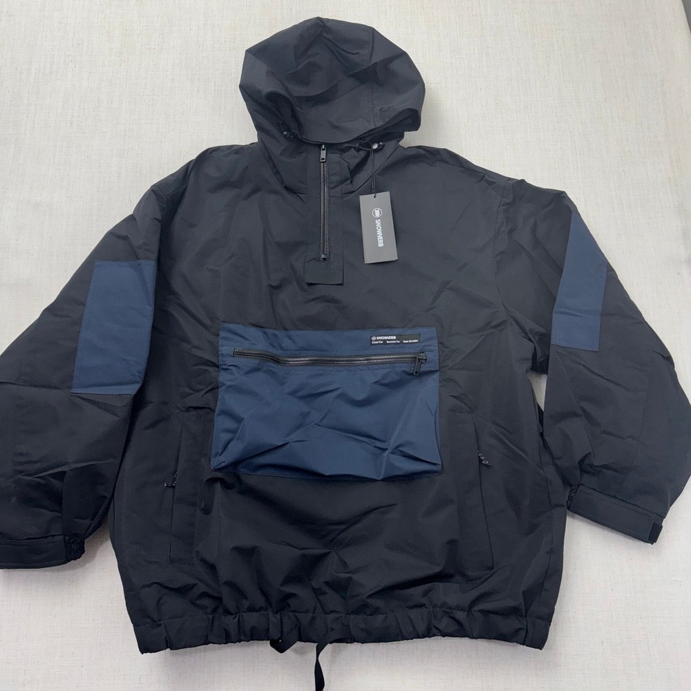 Snowverb Winter Bomber Baggy Cargo Snow Jacket XL Black Navy BGJ01-BB-XL NWT